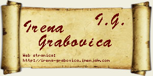 Irena Grabovica vizit kartica